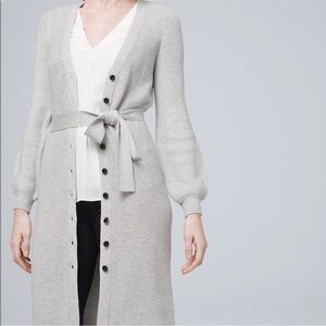 White House Black Market Women’s Long Button-Front Cardigan Sweater Size Small